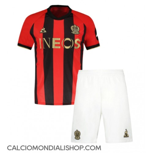 Maglie da calcio OGC Nice Prima Maglia Bambino 2024-25 Manica Corta (+ Pantaloni corti)